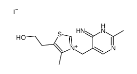 3-[(4-amino-2-methylpyrimidin-5-yl)methyl]-5-(2-hydroxyethyl)-4-methylthiazolium iodide结构式