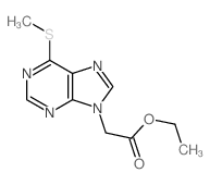 ethyl 2-(6-methylsulfanylpurin-9-yl)acetate结构式