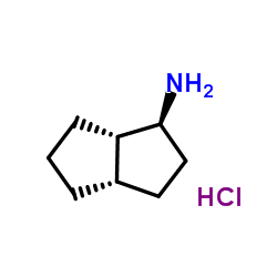 (1S,3aS,6aS)-Octahydro-1-pentalenamine hydrochloride (1:1) Structure