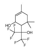 6-(1,1,1,3,3,3-hexafluoro-2-hydroxypropan-2-yl)-3,5,5-trimethylcyclohex-2-en-1-ol结构式