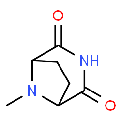 3,8-Diazabicyclo[3.2.1]octane-2,4-dione,8-methyl-(9CI)结构式