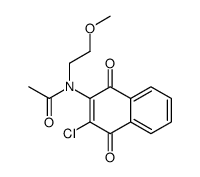 N-(3-chloro-1,4-dioxonaphthalen-2-yl)-N-(2-methoxyethyl)acetamide结构式