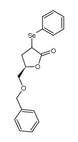 5-benzyloxymethyl-3-phenylselanyl-dihydrofuran-2-one结构式