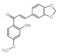 2-Propen-1-one,3-(1,3-benzodioxol-5-yl)-1-(2-hydroxy-4-methoxyphenyl)- Structure