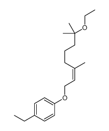 (E)-7-ethoxy-1-(4-ethylphenoxy)-3,7-dimethyl-oct-2-ene结构式