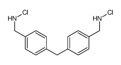 N-chloro-1-[4-[[4-[(chloroamino)methyl]phenyl]methyl]phenyl]methanamine结构式