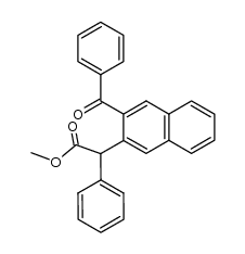 (3-Benzoyl-2-naphthyl)phenylessigsaeuremethylester Structure