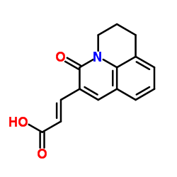 (2E)-3-(5-OXO-2,3-DIHYDRO-1H,5H-PYRIDO[3,2,1-IJ]QUINOLIN-6-YL)ACRYLICACID structure