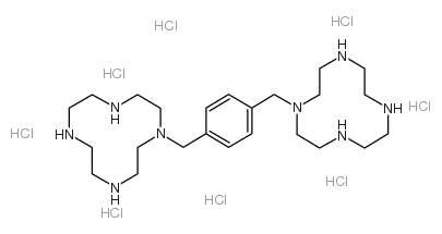 1,1'-[1,4-phenylenebis-(methylene)]-bis-(1,4,7,10-tetraazacyclododecane) octahydrochloride structure