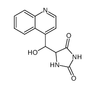 5-([4]quinolyl-hydroxy-methyl)-imidazolidine-2,4-dione Structure