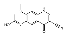 N-(3-氰基-4-羟基-7-甲氧基-6-喹啉)-乙酰胺结构式