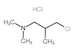N,N-二甲氨基-3-氯-2-甲基丙烷盐酸盐结构式