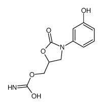 [3-(3-hydroxyphenyl)-2-oxo-1,3-oxazolidin-5-yl]methyl carbamate结构式