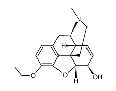 3-ethoxy-4,5α-epoxy-17-methyl-morphin-7-en-6β-ol结构式