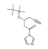 (R)-3-((tert-butyldimethylsilyl)oxy)-5-(1H-imidazol-1-yl)-5-oxopentanenitrile Structure