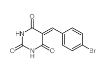 5-[(4-bromophenyl)methylidene]-1,3-diazinane-2,4,6-trione structure