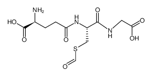 2-amino-5-[1-(carboxymethylcarbamoyl)-2-formylsulfanyl-ethyl]amino-5-oxo-pentanoic acid Structure