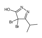 4,4-dibromo-3-propan-2-yl-1H-pyrazol-5-one结构式