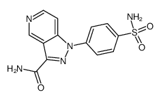 1-[4-(aminosulfonyl)phenyl]-1H-pyrazolo[4,3-c]pyridine-3-carboxamide Structure