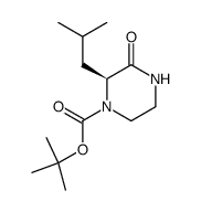 (S)-2-isobutyl-3-oxopiperazine-1-carboxylic acid tert-butyl ester Structure