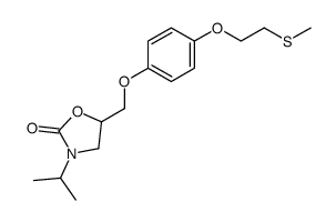 3-isopropyl-5-[4-(2-methylsulfanyl-ethoxy)-phenoxymethyl]-oxazolidin-2-one结构式