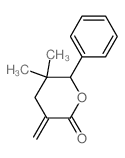 2H-Pyran-2-one,tetrahydro-5,5-dimethyl-3-methylene-6-phenyl-结构式