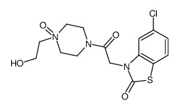 5-chloro-3-[2-[4-(2-hydroxyethyl)-4-oxidopiperazin-4-ium-1-yl]-2-oxoethyl]-1,3-benzothiazol-2-one结构式