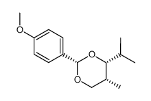 (2S,4R,5R)-4-isopropyl-2-(4-methoxyphenyl)-5-methyl-1,3-dioxane结构式