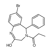 7-bromo-5-phenyl-4-propanoyl-3,5-dihydro-1H-1,4-benzodiazepin-2-one Structure