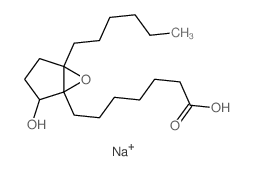 7-(5-hexyl-2-hydroxy-6-oxabicyclo[3.1.0]hex-1-yl)heptanoic acid Structure