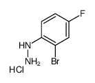 (2-BROMO-4-FLUOROPHENYL)HYDRAZINE HYDROCHLORIDE结构式