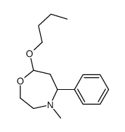 7-butoxy-4-methyl-5-phenyl-1,4-oxazepane结构式