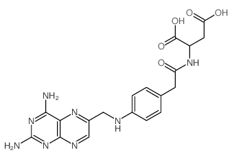 2-[[2-[4-[(2,4-diaminopteridin-6-yl)methylamino]phenyl]acetyl]amino]butanedioic acid Structure