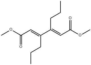 (2E,4E)-3,4-Dipropyl-2,4-hexadienedioic acid dimethyl ester结构式