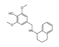 2,6-dimethoxy-4-[(1,2,3,4-tetrahydronaphthalen-1-ylamino)methyl]phenol结构式