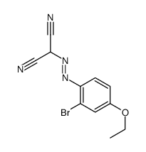 2-[(2-bromo-4-ethoxyphenyl)diazenyl]propanedinitrile结构式