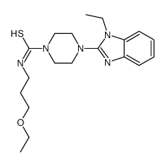 1-Piperazinecarbothioamide,N-(3-ethoxypropyl)-4-(1-ethyl-1H-benzimidazol-2-yl)-(9CI) structure