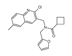 Cyclobutanecarboxamide, N-[(2-chloro-6-methyl-3-quinolinyl)methyl]-N-(2-furanylmethyl)- (9CI)结构式