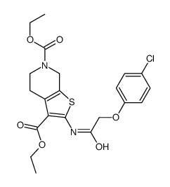 diethyl 2-[[2-(4-chlorophenoxy)acetyl]amino]-5,7-dihydro-4H-thieno[2,3-c]pyridine-3,6-dicarboxylate结构式