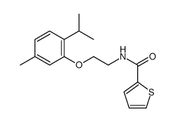 N-[2-(5-methyl-2-propan-2-ylphenoxy)ethyl]thiophene-2-carboxamide结构式
