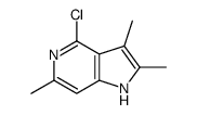 4-chloro-2,3,6-trimethyl-1H-pyrrolo[3,2-c]pyridine结构式