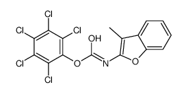 (2,3,4,5,6-pentachlorophenyl) N-(3-methyl-1-benzofuran-2-yl)carbamate Structure