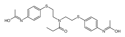 N,N-bis[2-(4-acetamidophenyl)sulfanylethyl]propanamide Structure