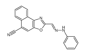 2-[(phenylhydrazinylidene)methyl]benzo[e][1,3]benzoxazole-5-carbonitrile Structure