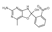 5-amino-7-methyl-2-(2-nitro-phenyl)-2,3-dihydro-oxazolo[4,5-d]pyrimidin-2-ol Structure