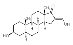 Androstan-17-one,3-hydroxy-16-(hydroxymethylene)-, (3b,5a)- (9CI)结构式