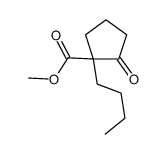 2-Oxo-1-butyl-1-cyclopentanecarboxylic acid methyl ester structure