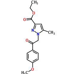 Ethyl 1-[2-(4-methoxyphenyl)-2-oxoethyl]-5-methyl-1H-pyrazole-3-carboxylate Structure