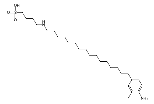 4-[16-(4-amino-3-methylphenyl)hexadecylamino]butane-1-sulfonic acid Structure