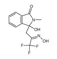 3-Hydroxy-2-methyl-3-{3,3,3-trifluoro-2-[(Z)-hydroxyimino]-propyl}-2,3-dihydro-isoindol-1-one Structure